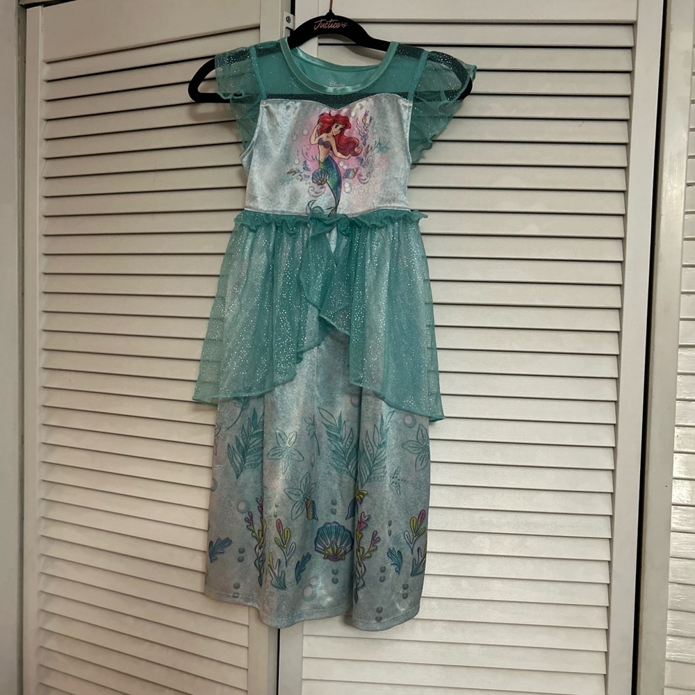 Disney Princess little mermaid Teal nightgown